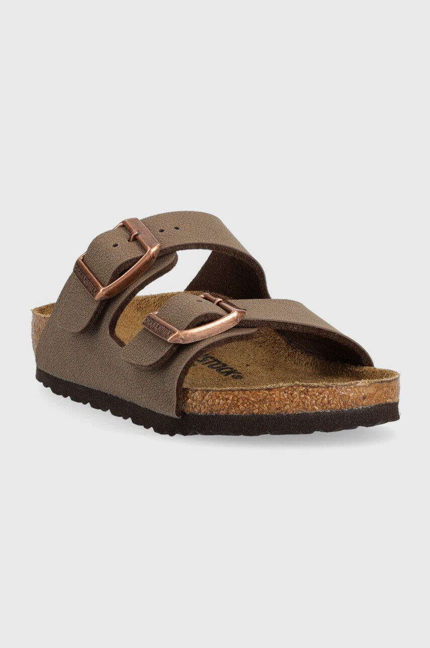 Birkenstock slapi copii Arizona culoarea maro - Pled.ro