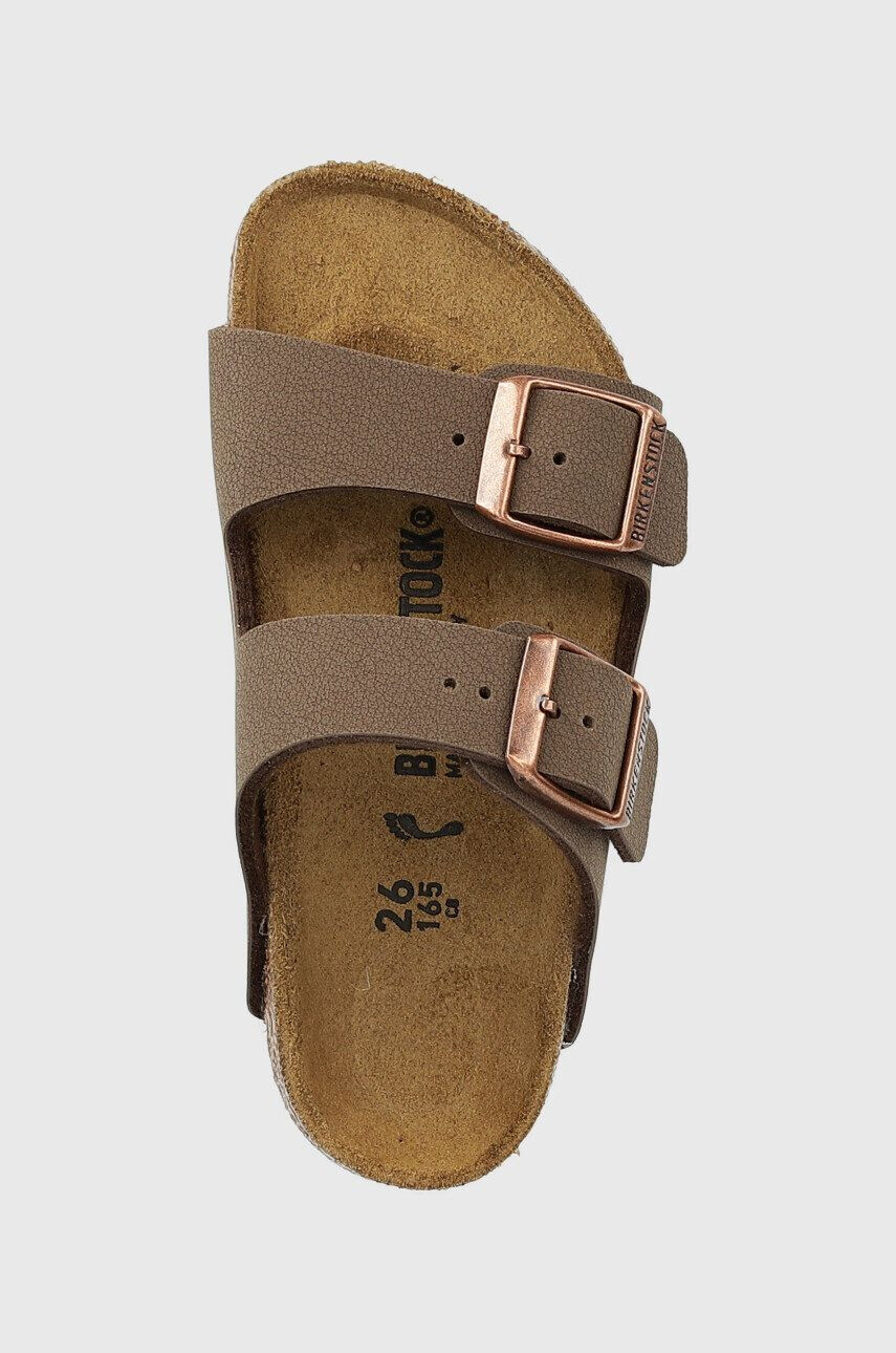 Birkenstock slapi copii Arizona culoarea maro - Pled.ro