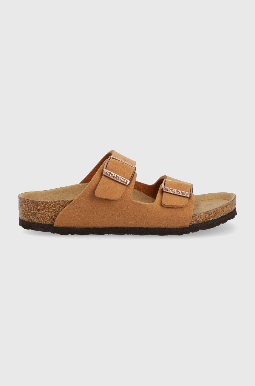 Birkenstock slapi copii Arizona culoarea maro - Pled.ro