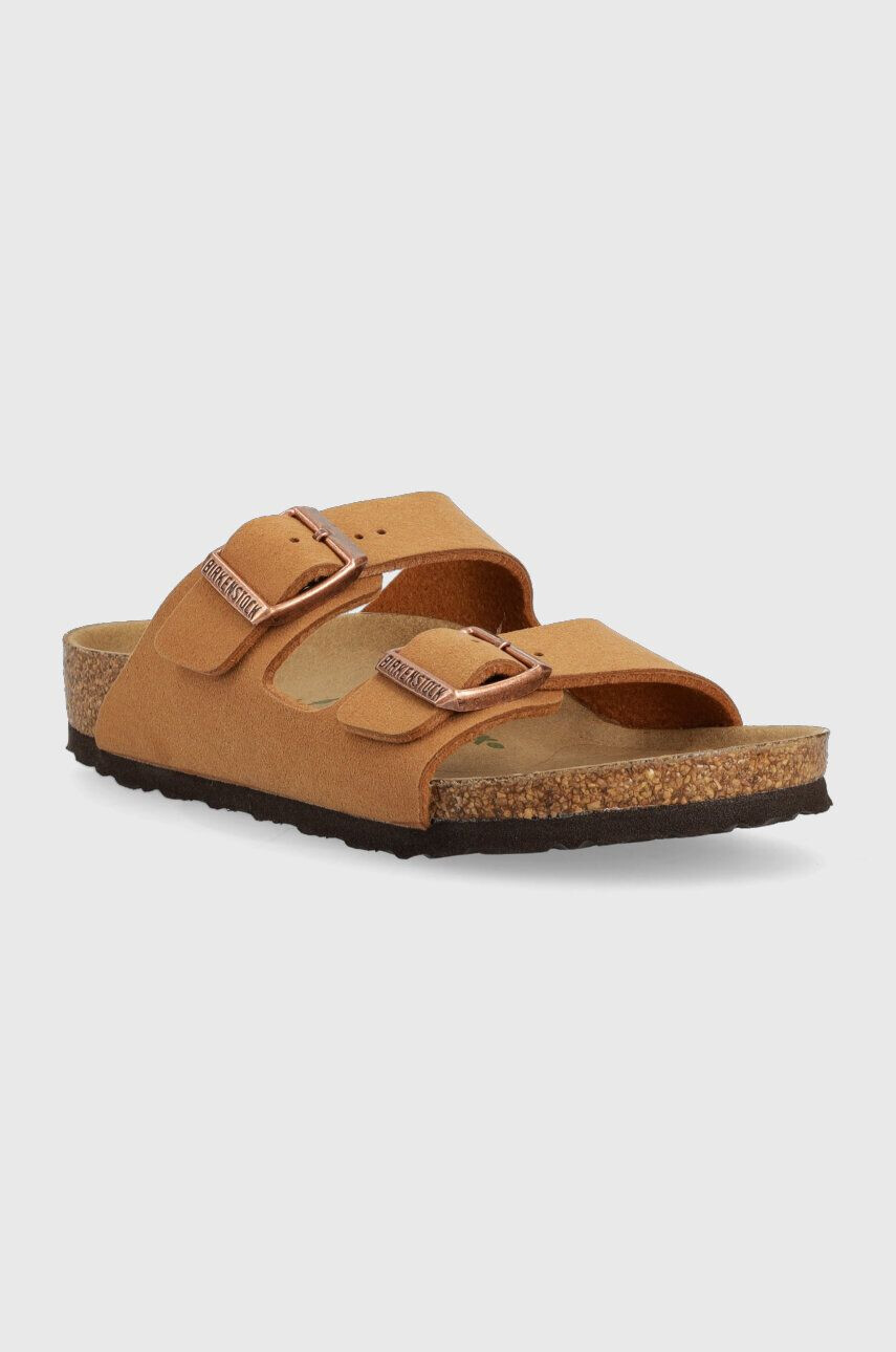 Birkenstock slapi copii Arizona culoarea maro - Pled.ro