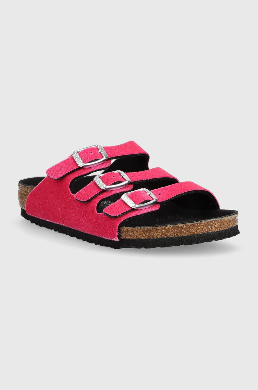 Birkenstock slapi copii Florida culoarea violet - Pled.ro