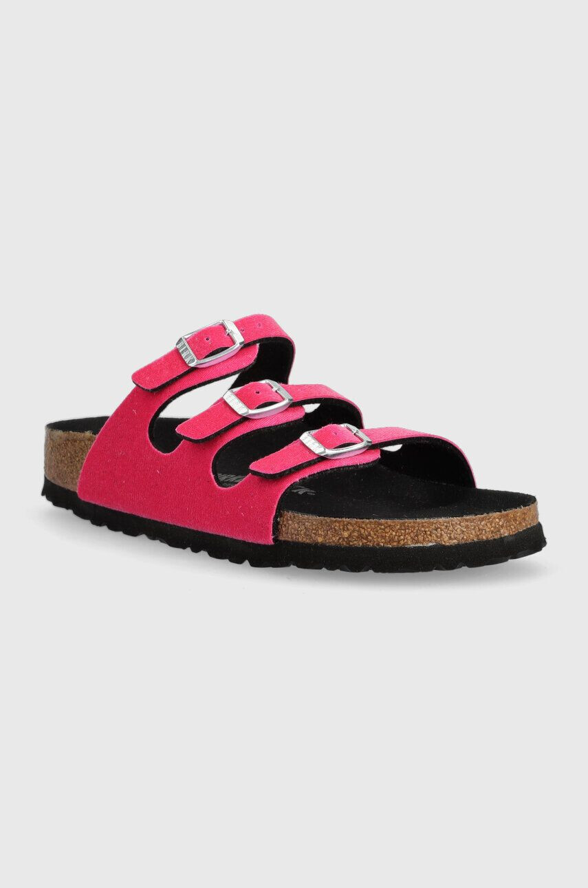 Birkenstock slapi copii Florida culoarea violet - Pled.ro