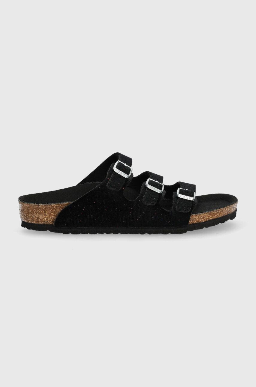 Birkenstock slapi copii Florida culoarea negru - Pled.ro