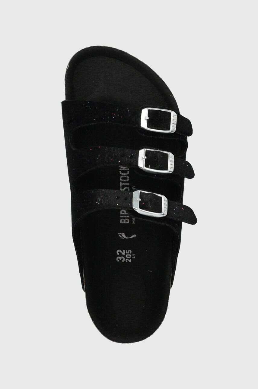 Birkenstock slapi copii Florida culoarea negru - Pled.ro