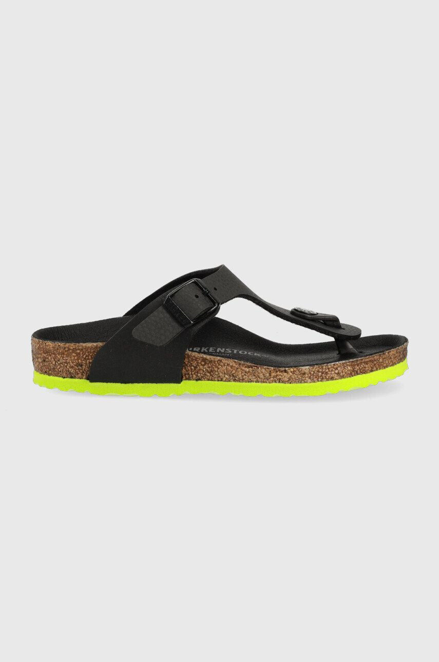 Birkenstock slapi copii Gizeh culoarea negru - Pled.ro