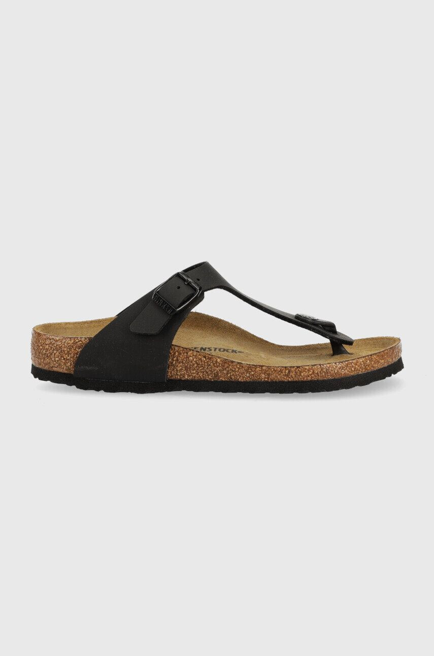 Birkenstock slapi copii Gizeh culoarea negru - Pled.ro