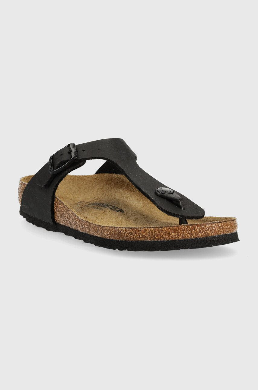 Birkenstock slapi copii Gizeh culoarea negru - Pled.ro