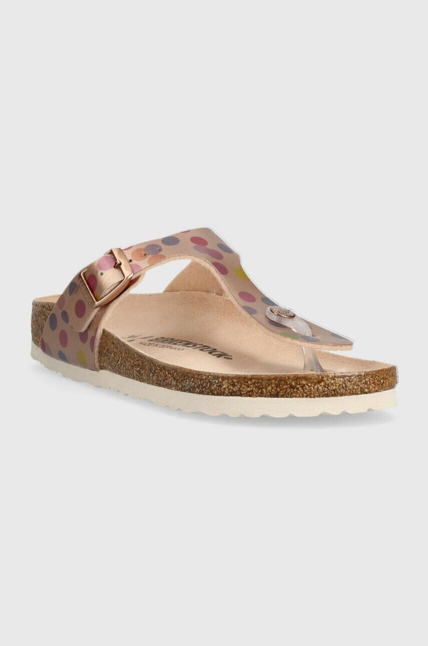 Birkenstock slapi copii Gizeh culoarea auriu - Pled.ro