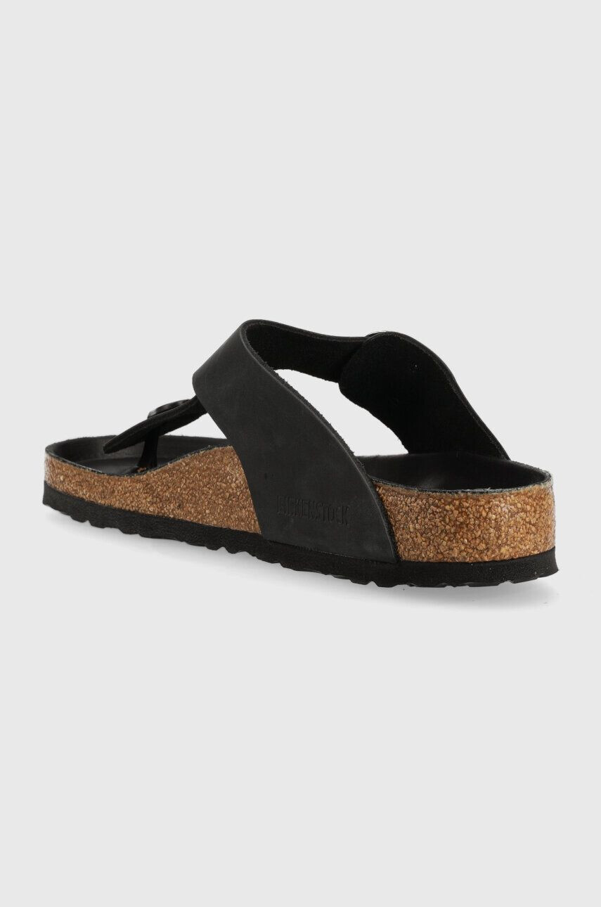 Birkenstock șlapi de piele femei culoarea negru cu toc plat 1023334-black - Pled.ro