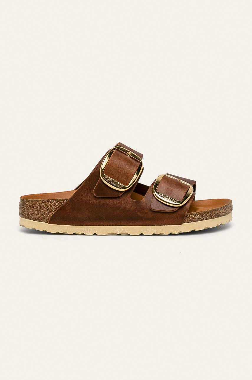 Birkenstock șlapi de piele Arizona Big Buckle 1011073-COGNAC - Pled.ro