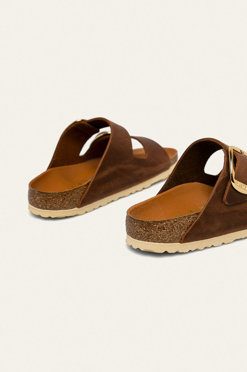 Birkenstock șlapi de piele Arizona Big Buckle 1011073-COGNAC - Pled.ro