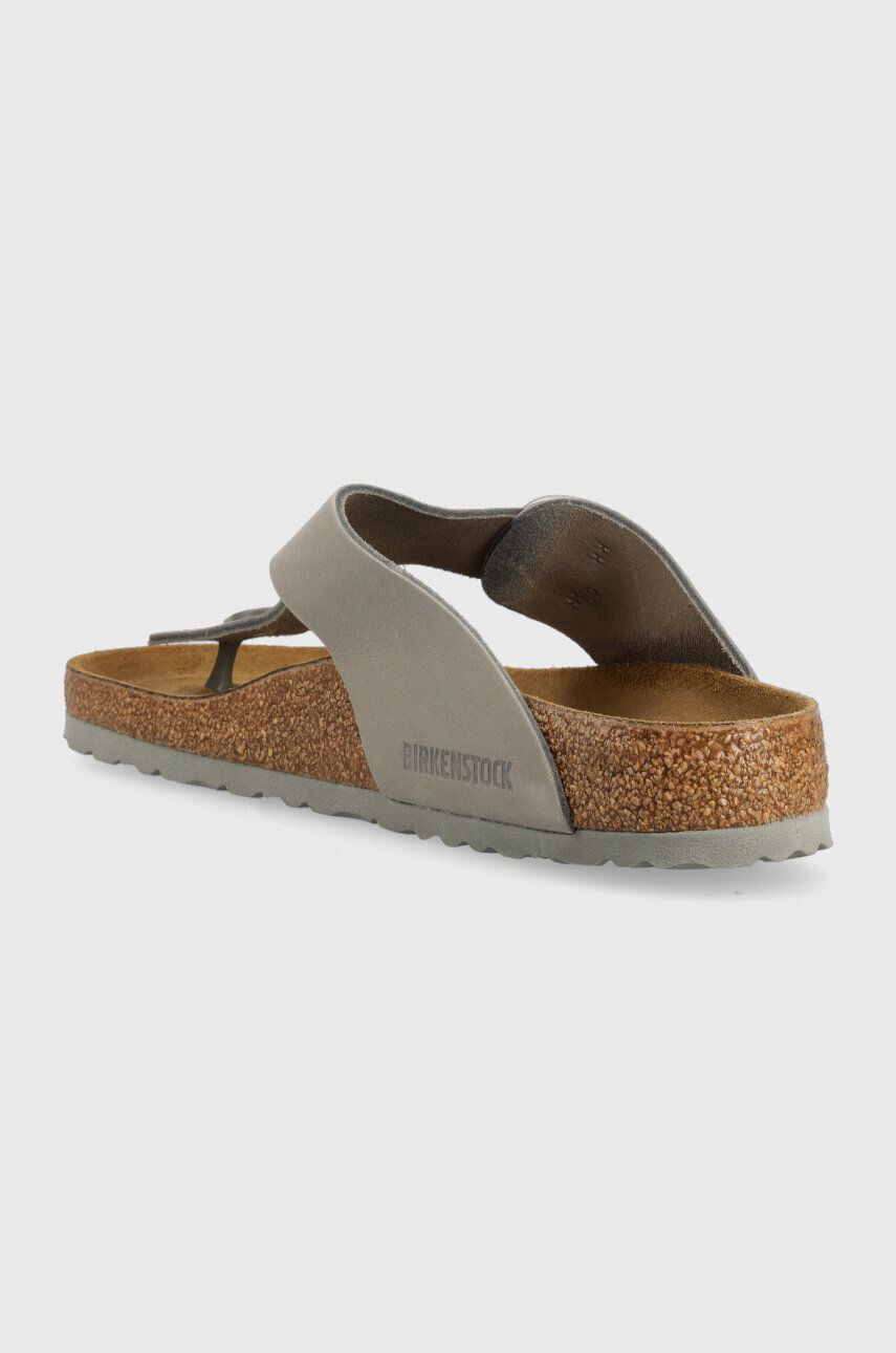 Birkenstock șlapi de piele Gizeh Big Buckle femei culoarea gri cu toc plat 1022179 - Pled.ro