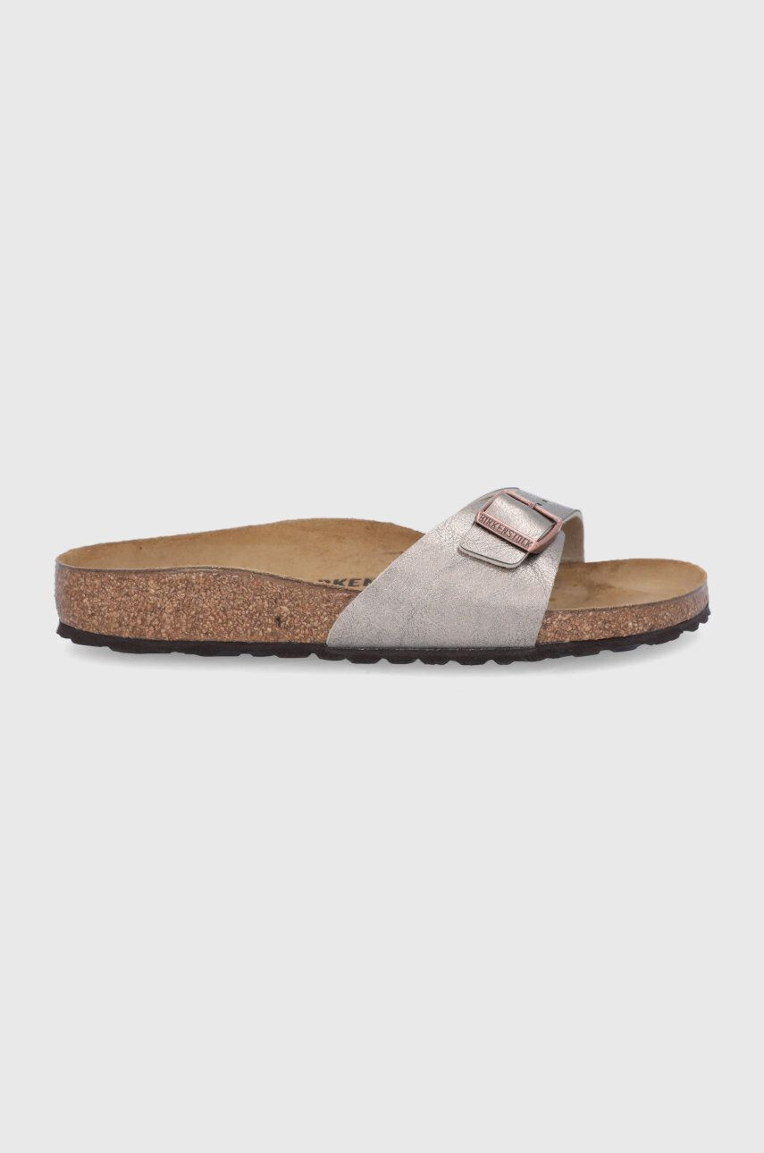 Birkenstock Șlapi de piele Madrid femei culoarea auriu 1020632.Taupe-Taupe - Pled.ro