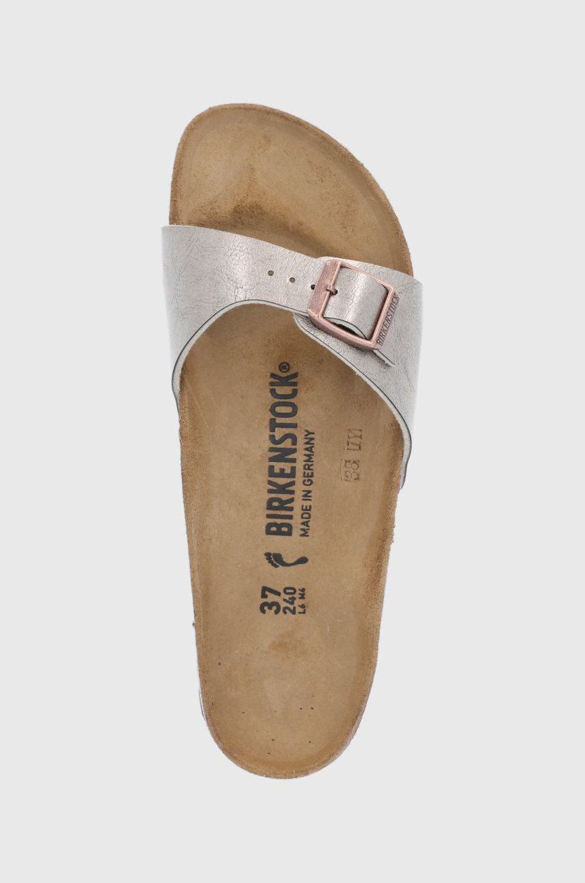 Birkenstock Șlapi de piele Madrid femei culoarea auriu 1020632.Taupe-Taupe - Pled.ro