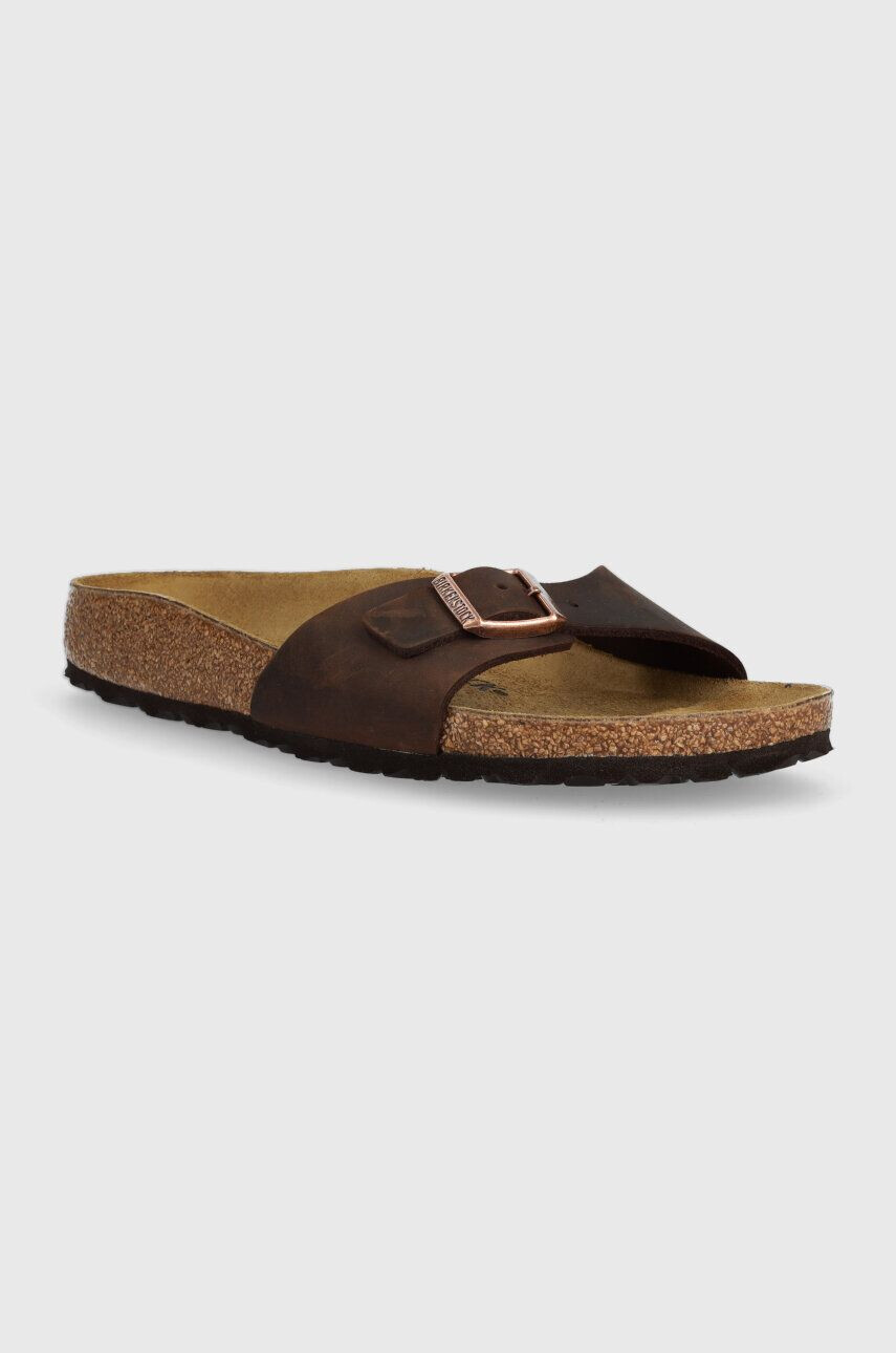 Birkenstock slapi de piele Madrid femei culoarea maro 1014615 - Pled.ro