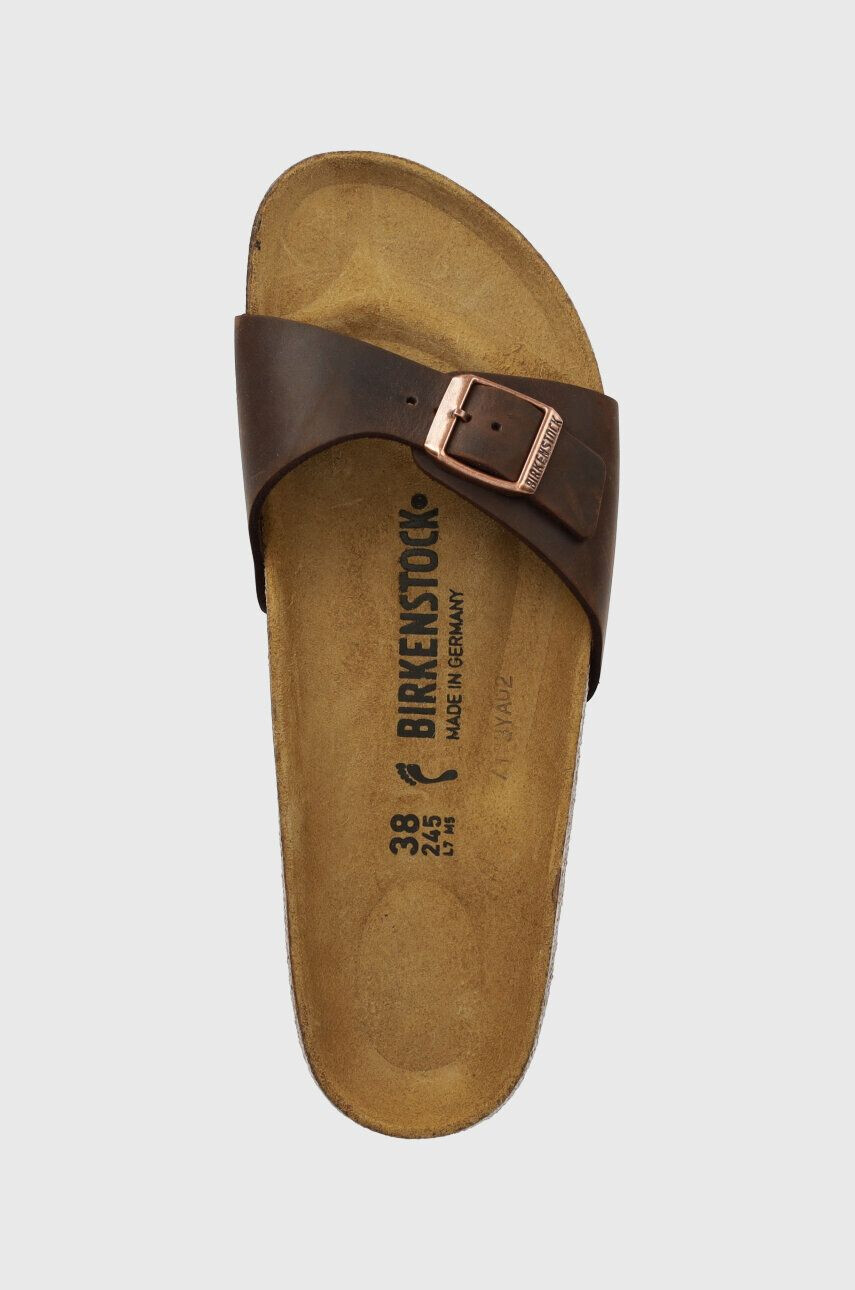 Birkenstock slapi de piele Madrid femei culoarea maro 1014615 - Pled.ro