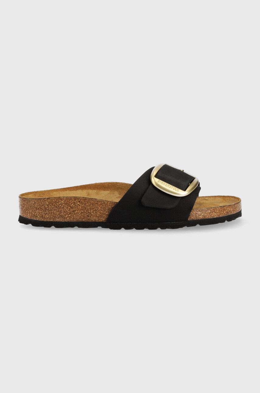 Birkenstock șlapi de piele Madrid Big Buckle femei culoarea negru 1023373.BLK-BLACK - Pled.ro