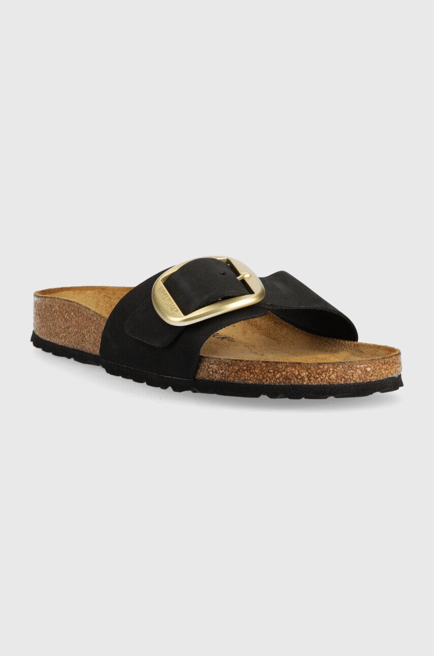 Birkenstock șlapi de piele Madrid Big Buckle femei culoarea negru 1023373.BLK-BLACK - Pled.ro