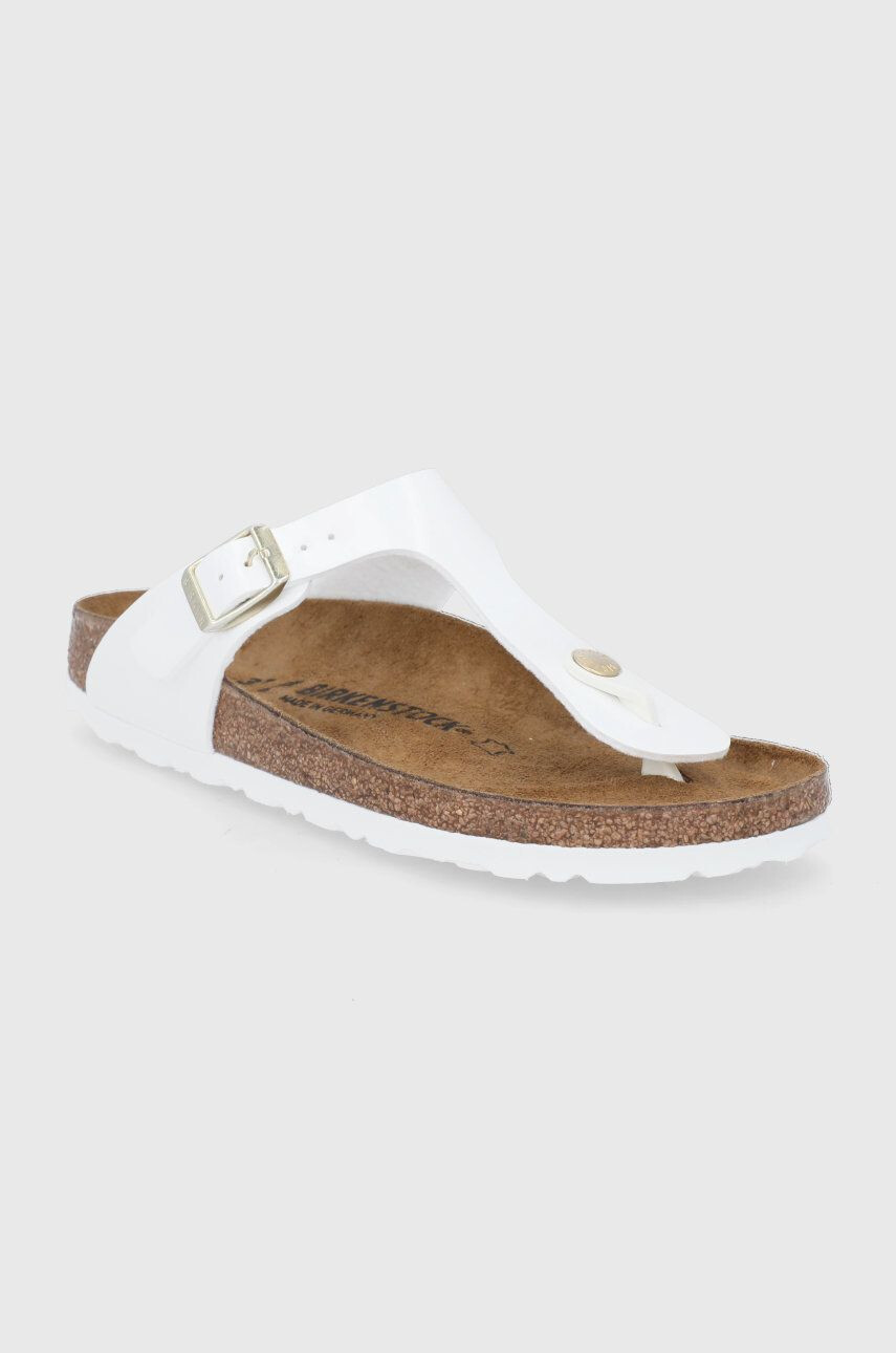 Birkenstock șlapi Gizeh femei culoarea alb cu toc plat 1005300-White - Pled.ro