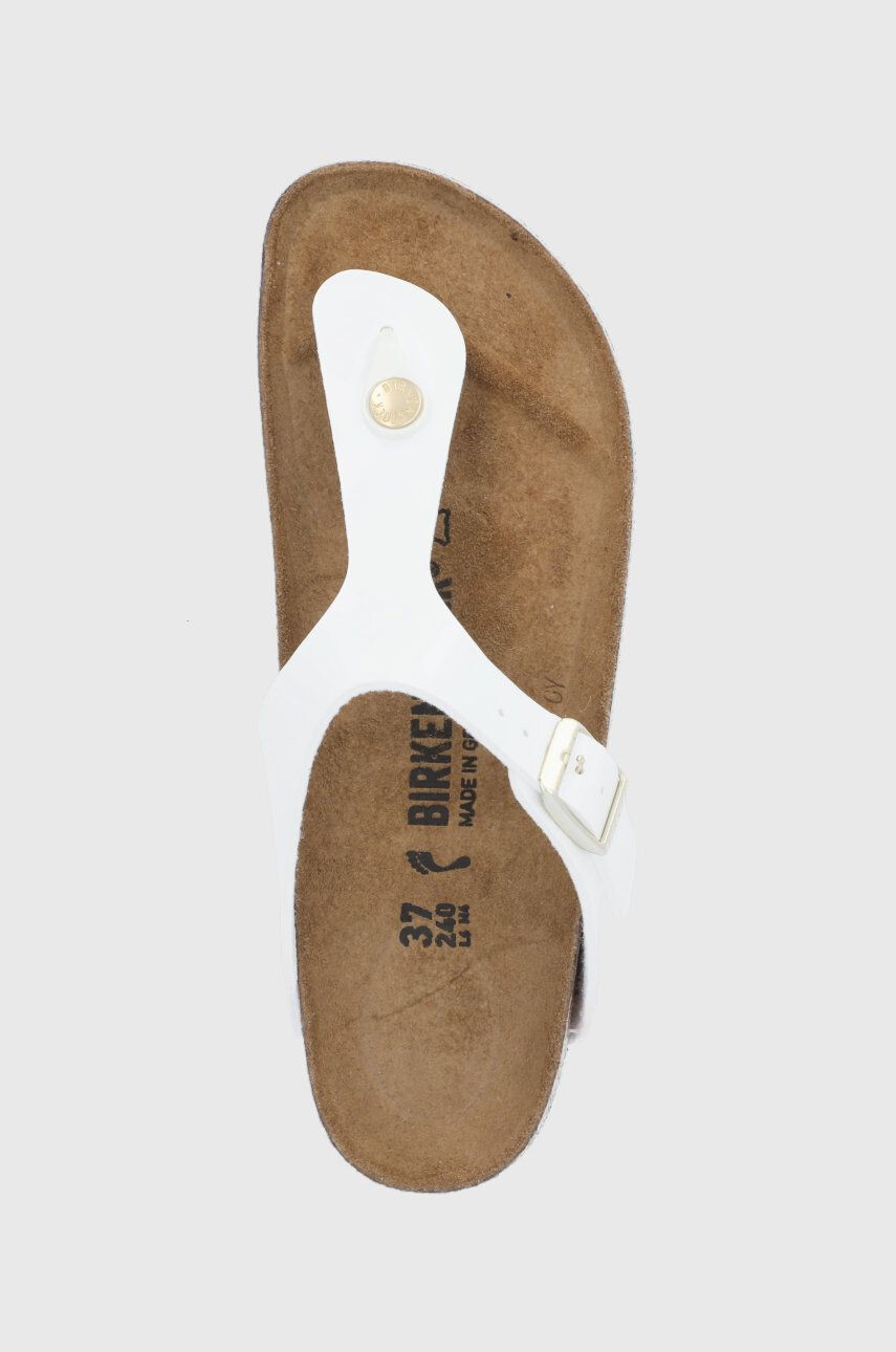 Birkenstock șlapi Gizeh femei culoarea alb cu toc plat 1005300-White - Pled.ro