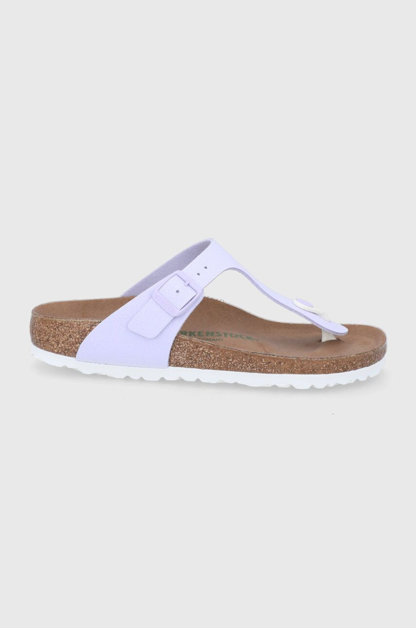 Birkenstock Șlapi Gizeh femei culoarea roz cu toc plat - Pled.ro