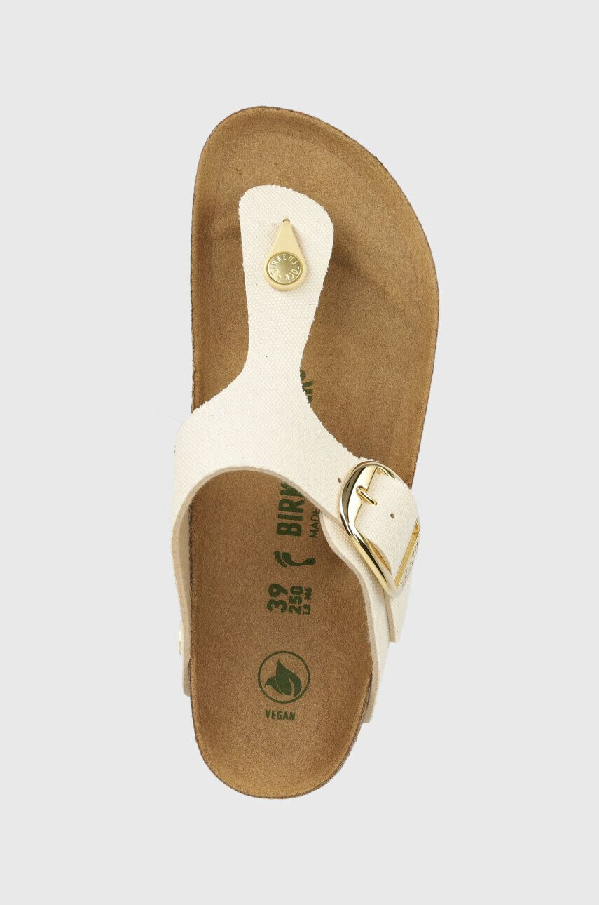 Birkenstock slapi Gizeh femei culoarea bej cu toc plat 1025503 - Pled.ro