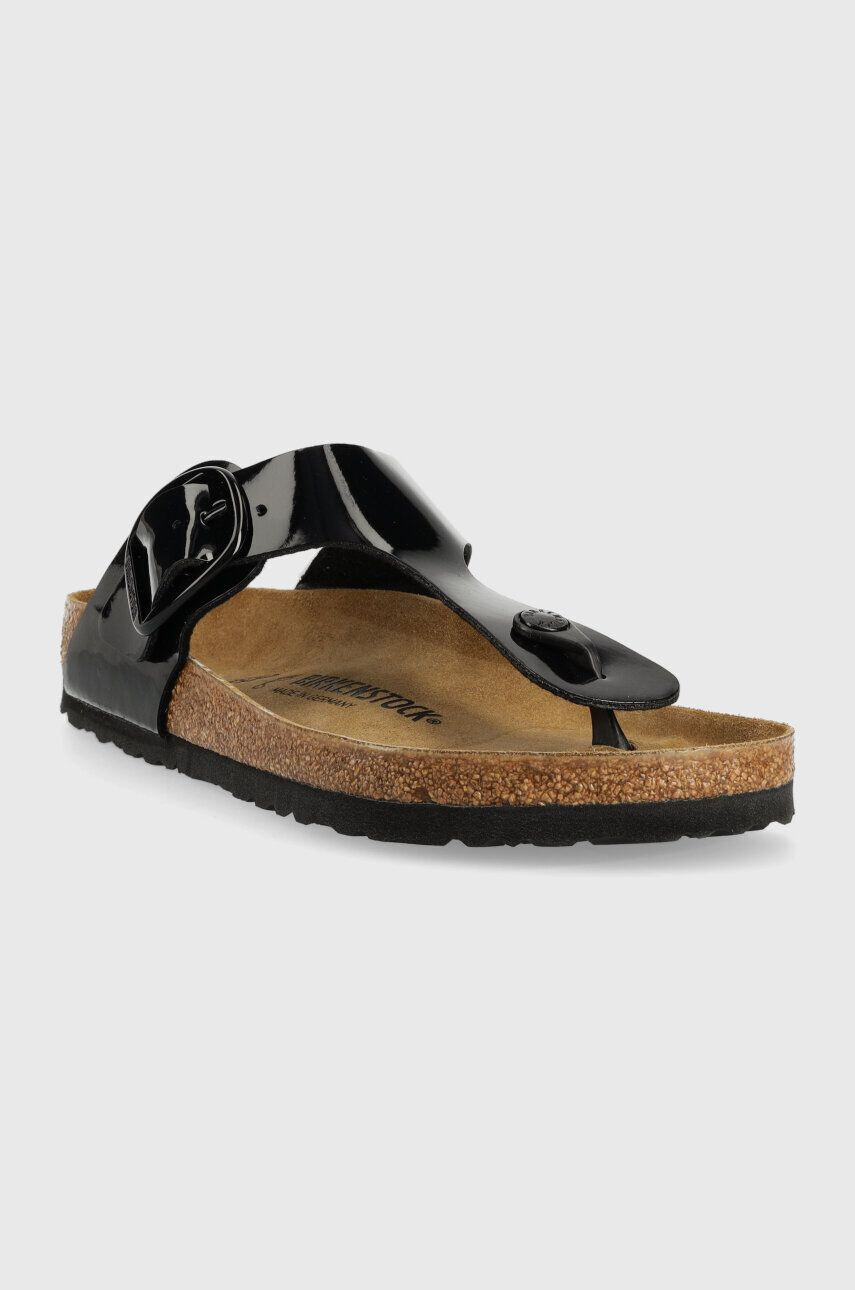 Birkenstock slapi Gizeh femei culoarea negru cu toc plat 1026135 - Pled.ro