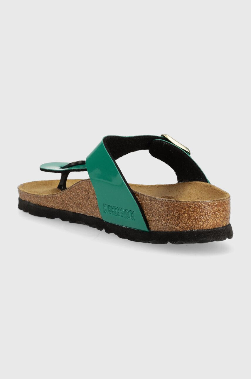 Birkenstock slapi Gizeh femei culoarea verde cu toc plat 1025457 - Pled.ro