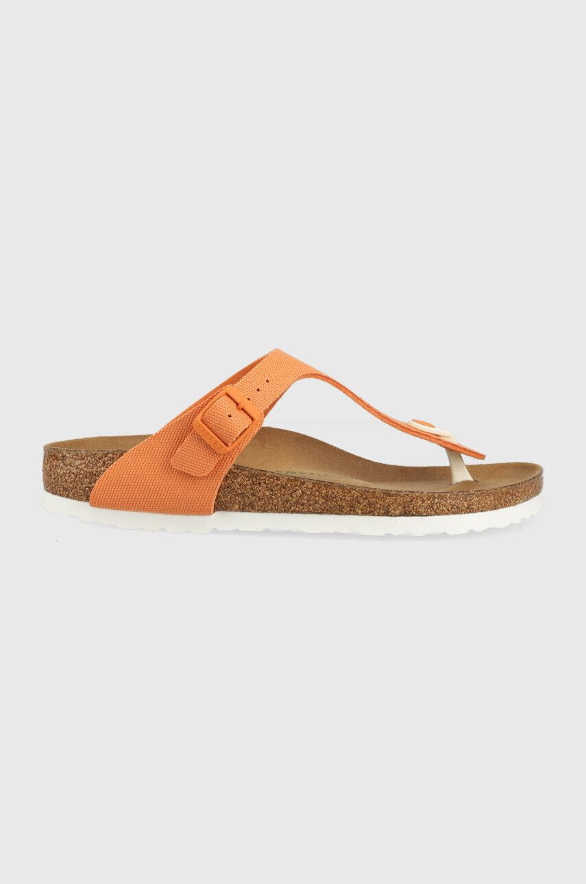 Birkenstock slapi Gizeh femei culoarea portocaliu cu toc plat 1025560 - Pled.ro