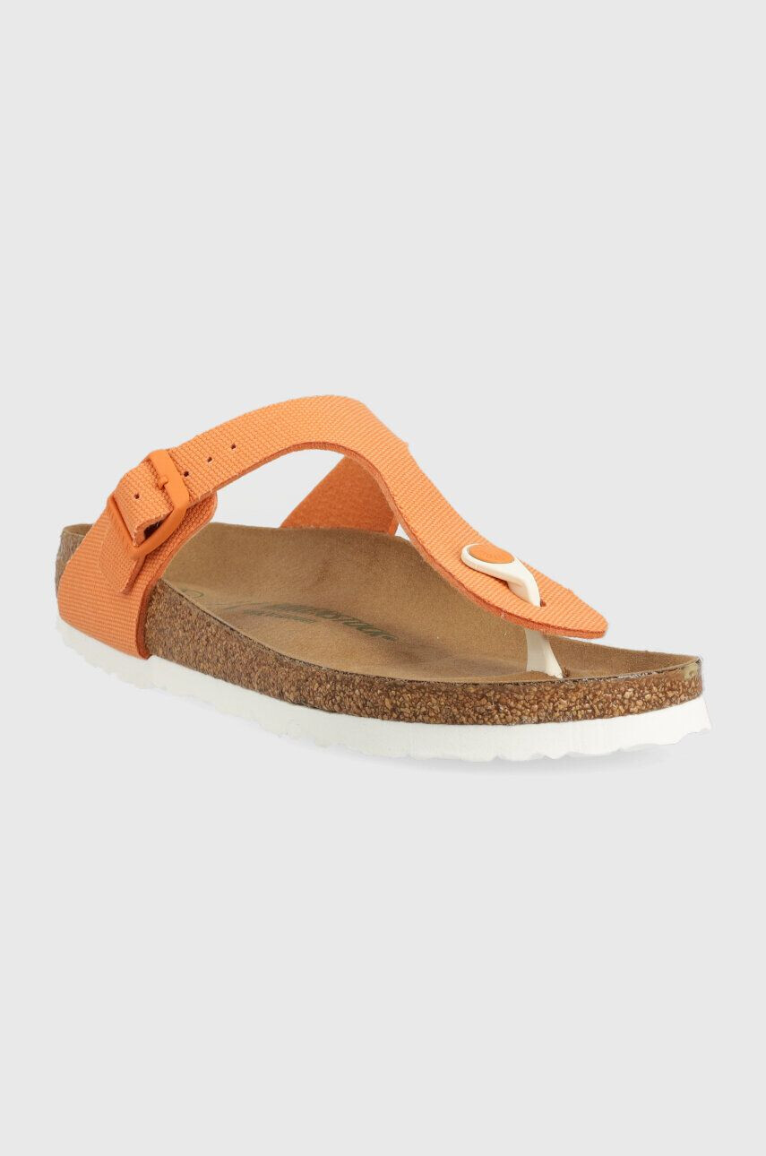 Birkenstock slapi Gizeh femei culoarea portocaliu cu toc plat 1025560 - Pled.ro