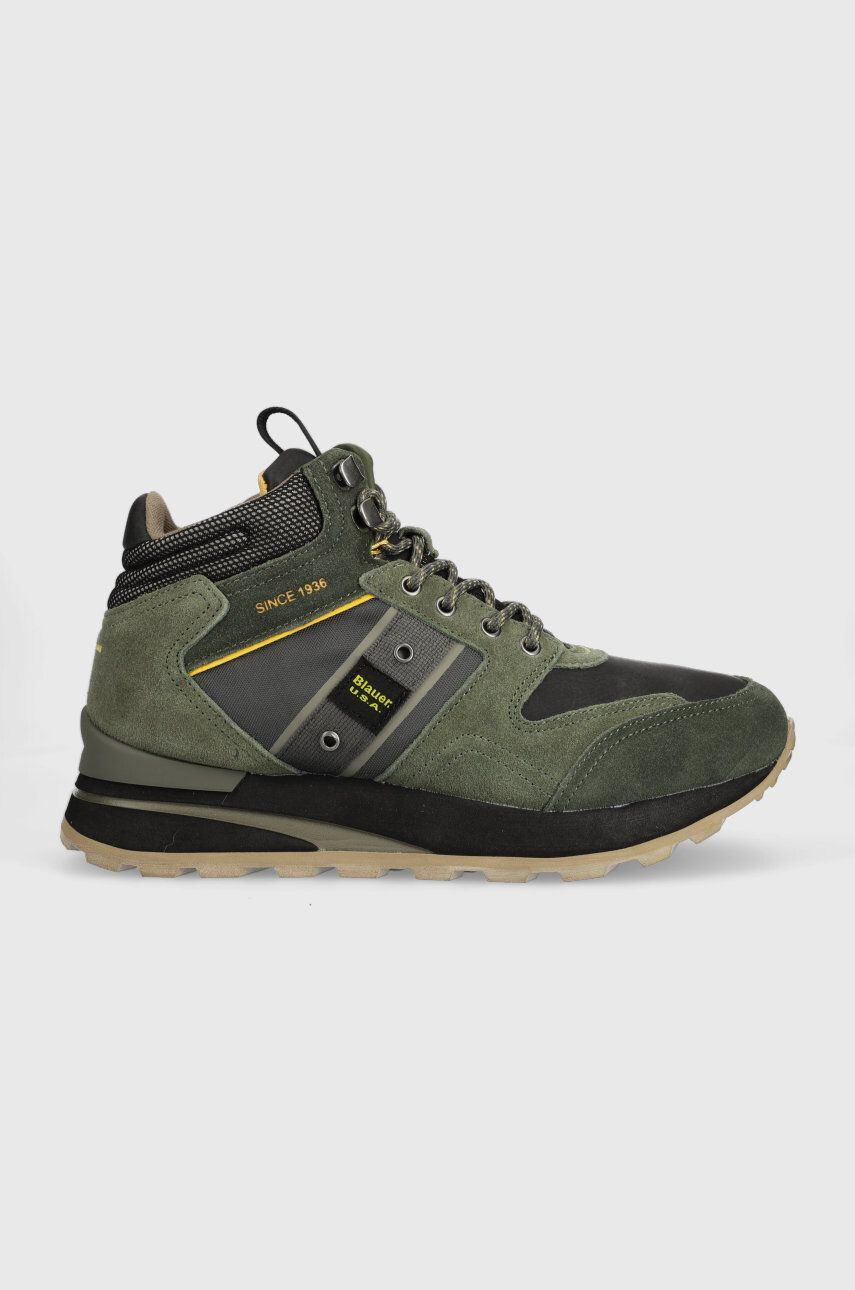 Blauer pantofi inalti Mars barbati culoarea verde - Pled.ro