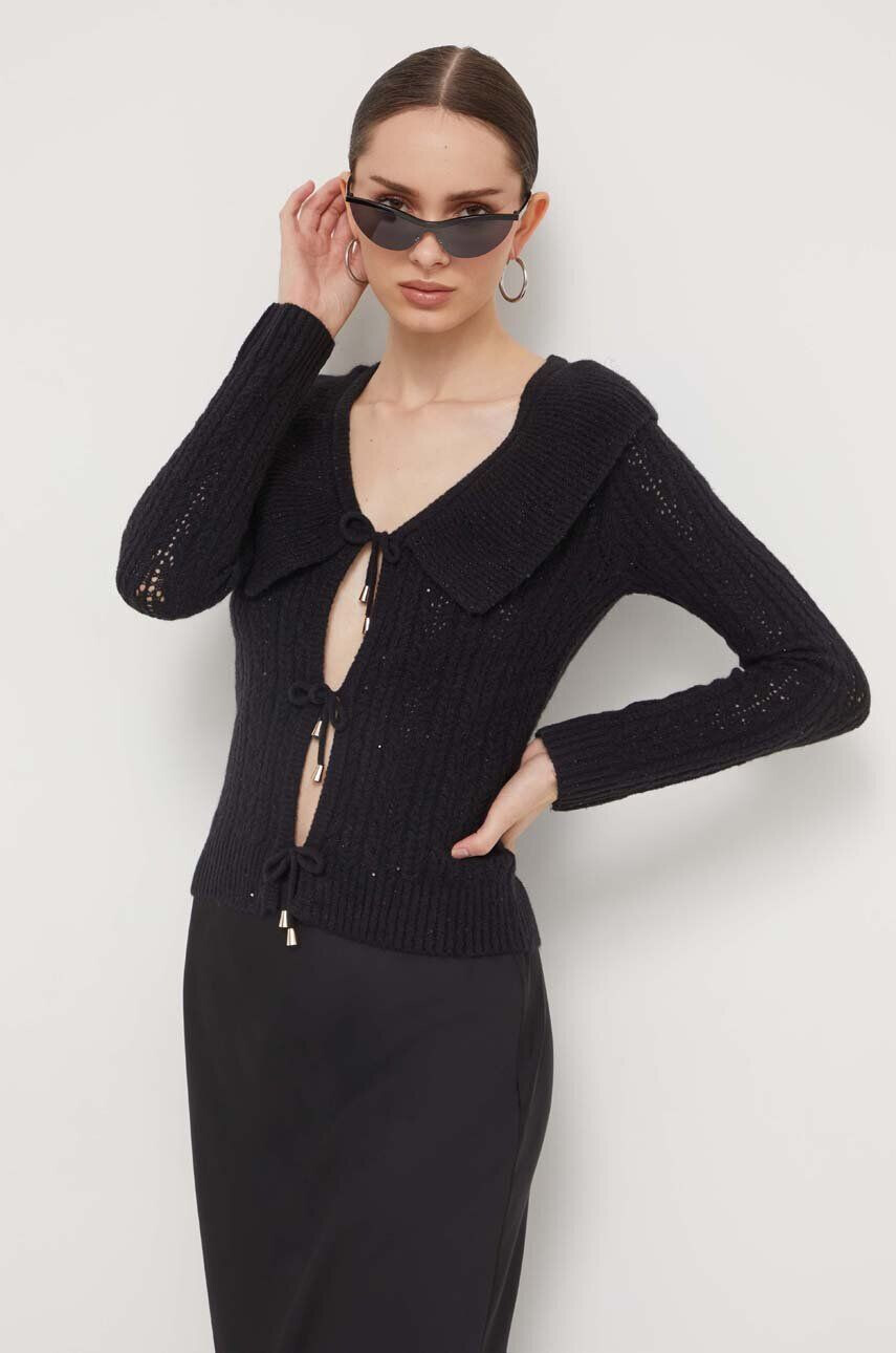 Blugirl Blumarine cardigan din amestec de lana culoarea negru - Pled.ro