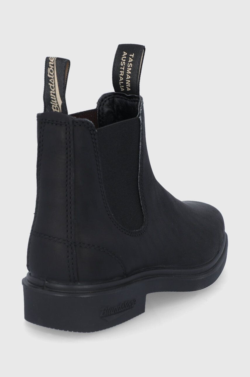 Blundstone Ghete Chelsea de piele 063 femei culoarea negru cu toc plat - Pled.ro