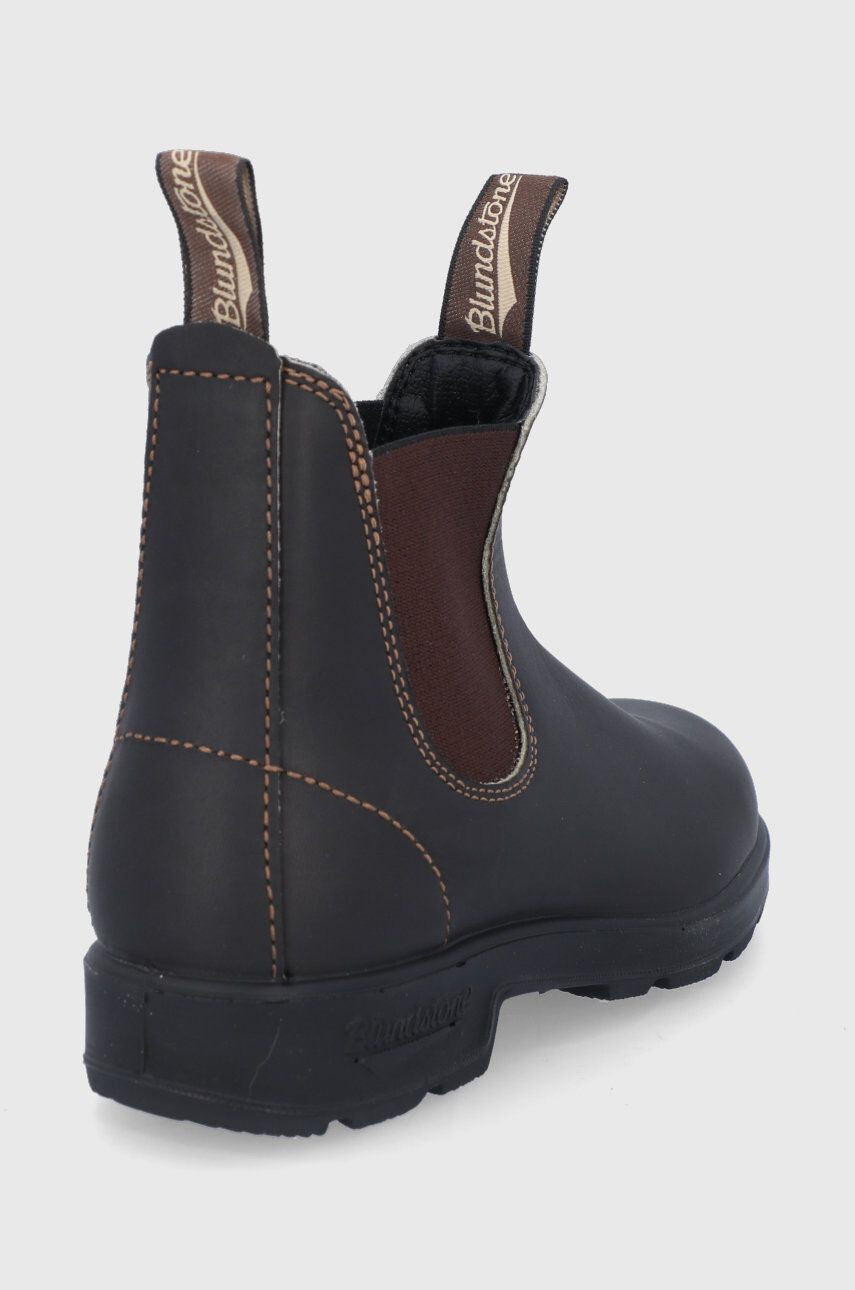 Blundstone Ghete Chelsea de piele 500 femei culoarea maro cu toc plat - Pled.ro