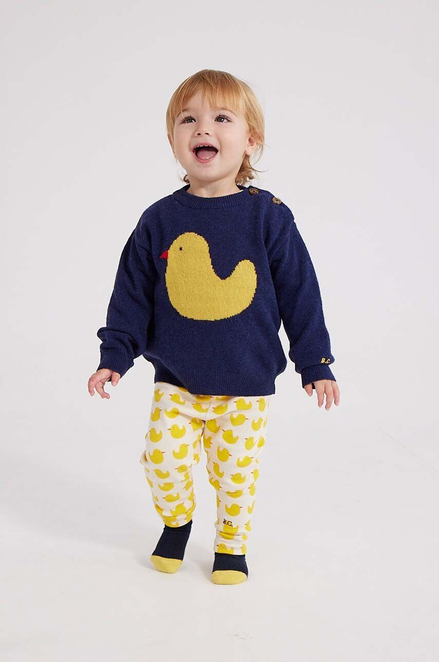 Bobo Choses leggins bebe culoarea alb modelator - Pled.ro