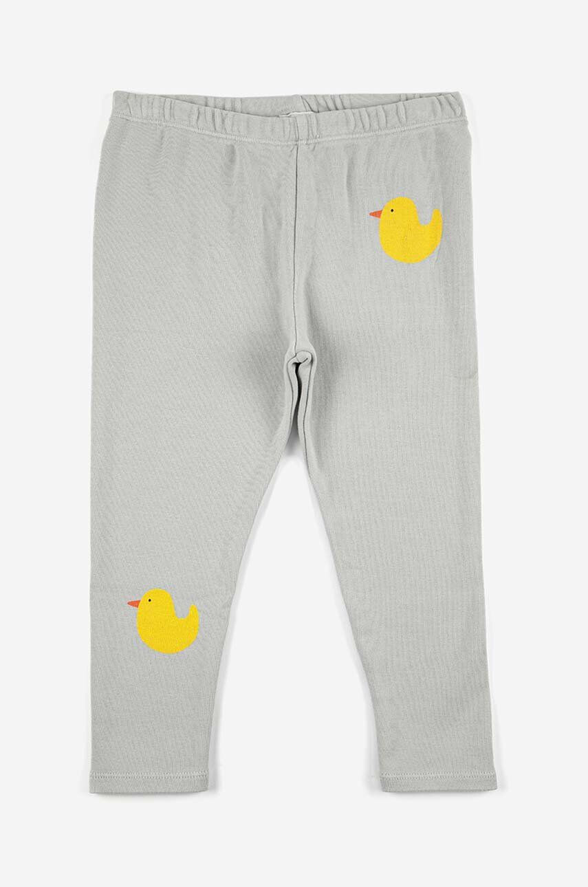 Bobo Choses leggins bebe culoarea gri cu imprimeu - Pled.ro