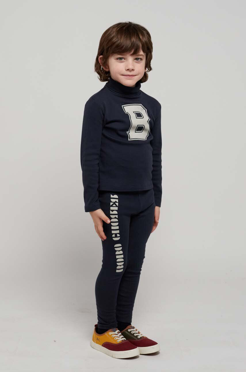 Bobo Choses leggins copii culoarea albastru marin cu imprimeu - Pled.ro