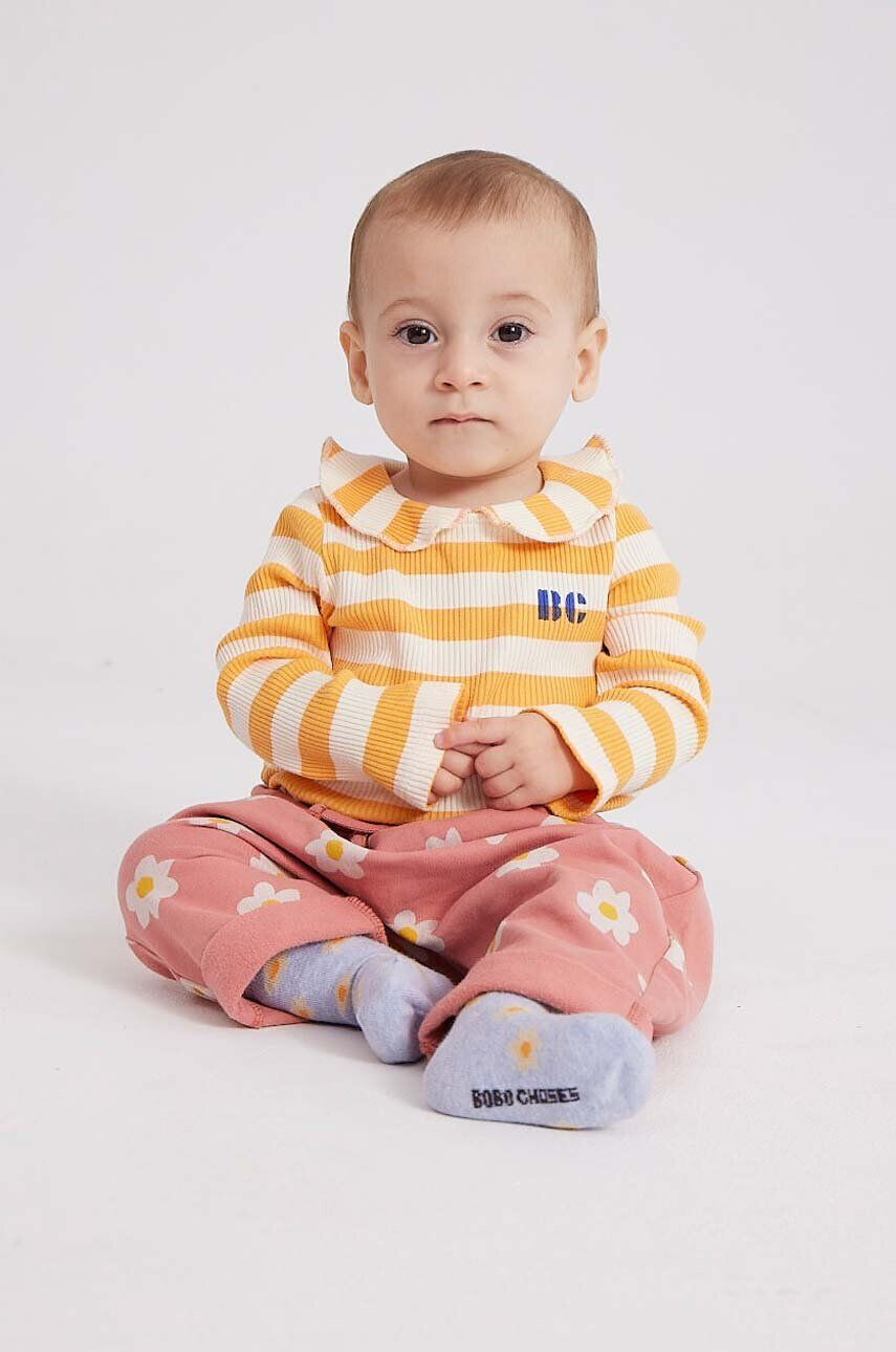 Bobo Choses longsleeve bebelusi culoarea galben - Pled.ro