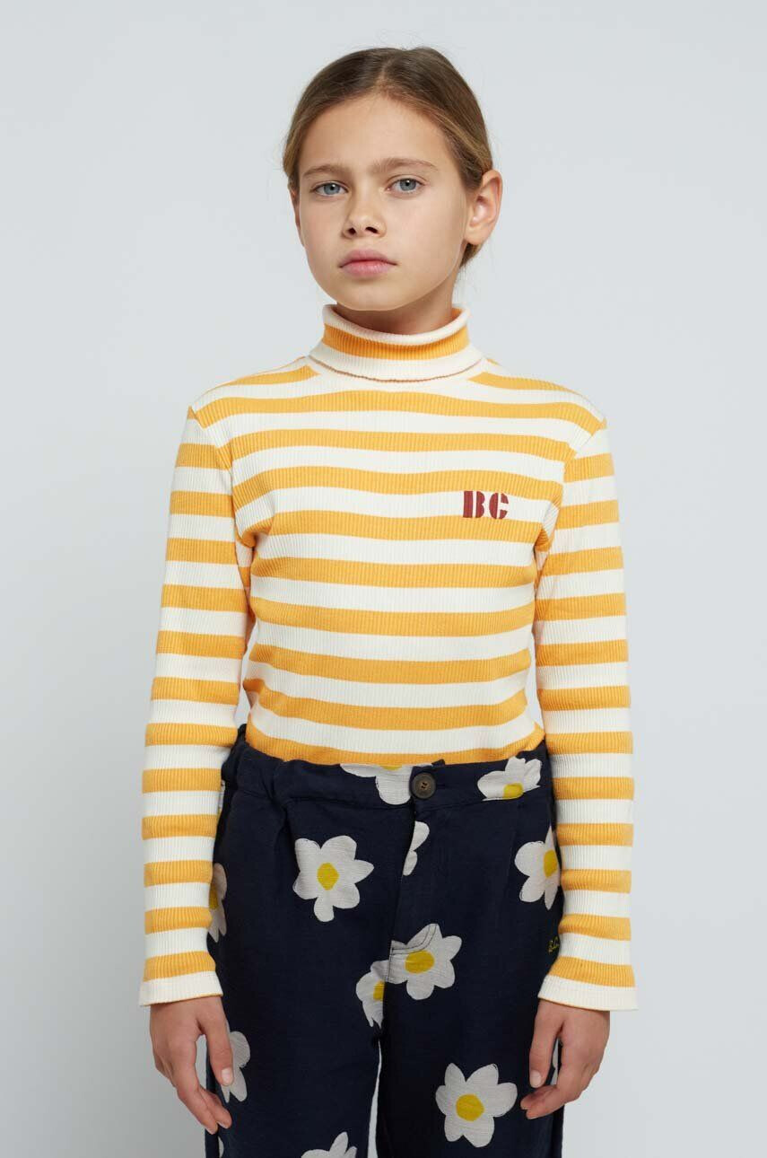 Bobo Choses longsleeve copii culoarea galben modelator - Pled.ro