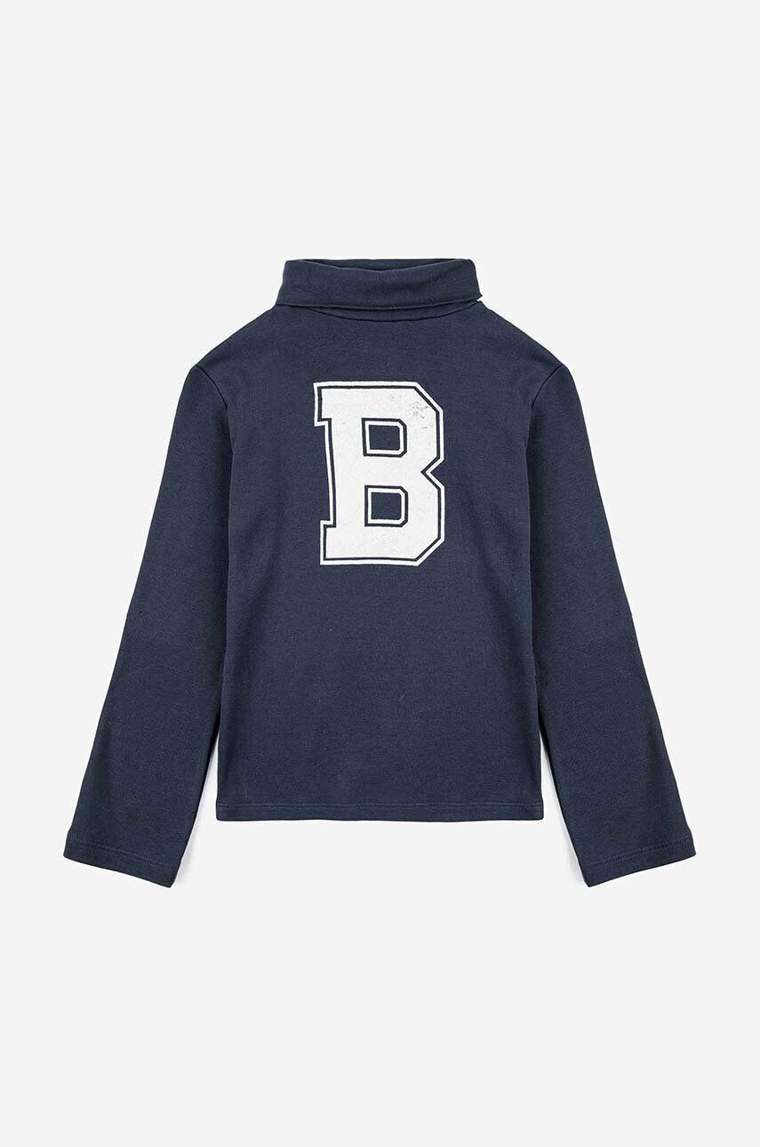 Bobo Choses longsleeve copii culoarea albastru marin cu imprimeu - Pled.ro