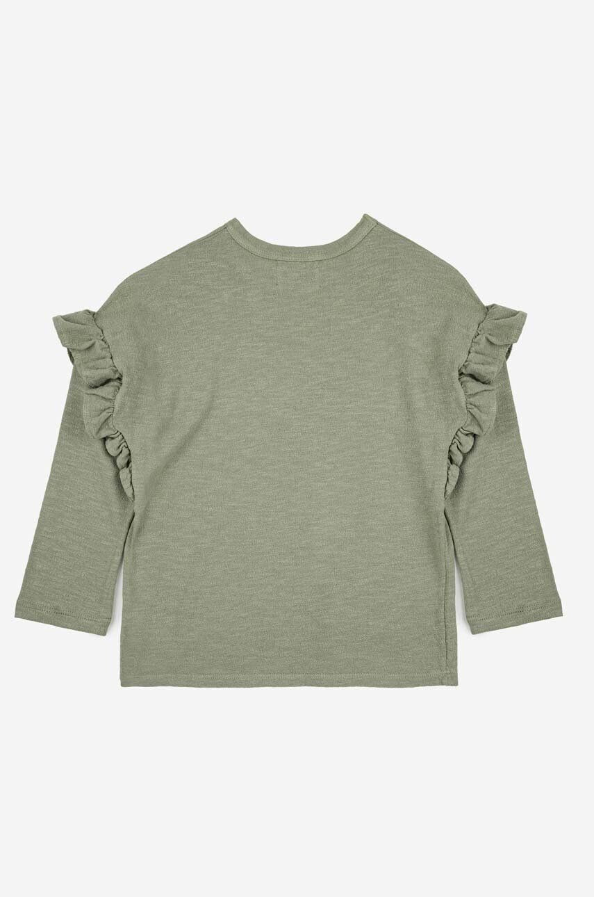 Bobo Choses longsleeve din bumbac pentru copii culoarea verde - Pled.ro