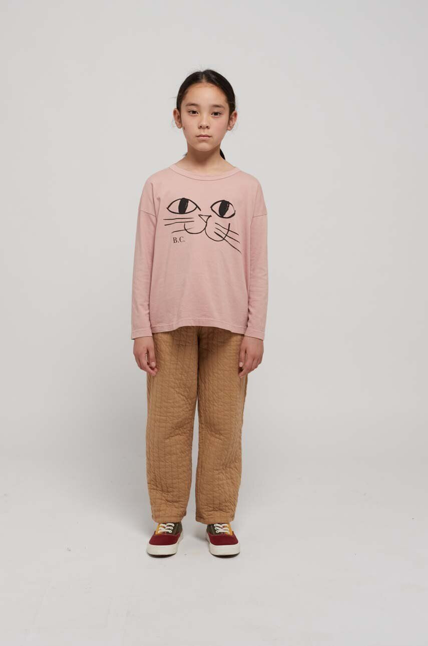 Bobo Choses longsleeve din bumbac pentru copii culoarea roz - Pled.ro