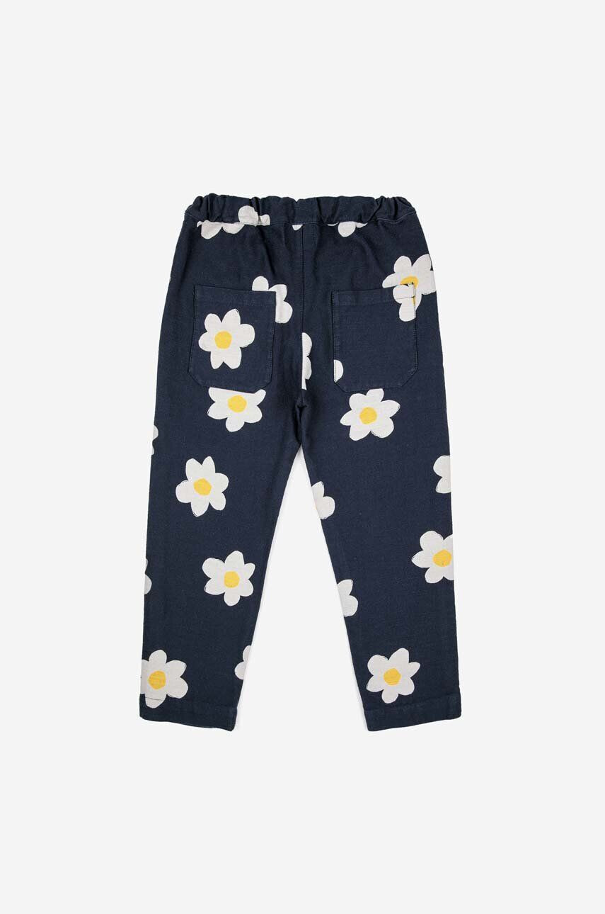 Bobo Choses pantaloni de bumbac pentru copii culoarea albastru marin modelator - Pled.ro