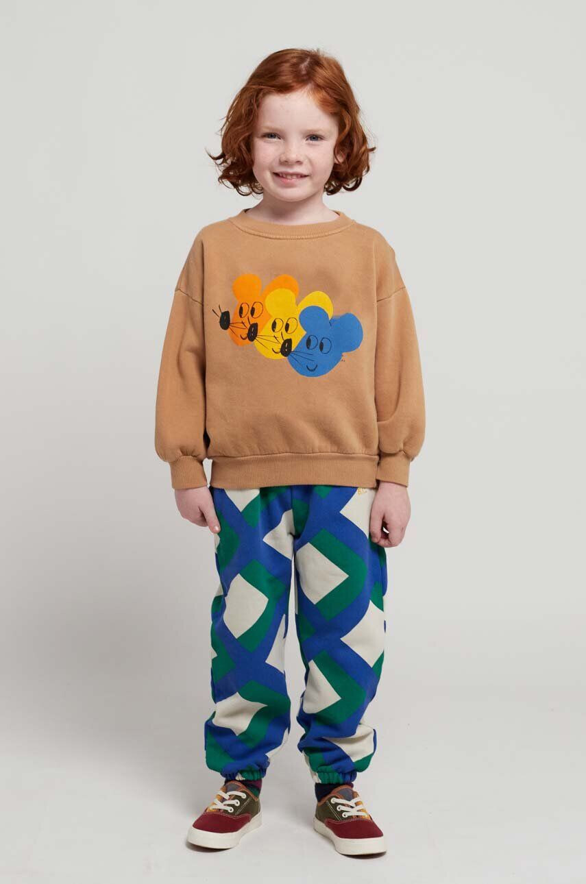 Bobo Choses pantaloni de trening din bumbac pentru copii culoarea alb modelator - Pled.ro