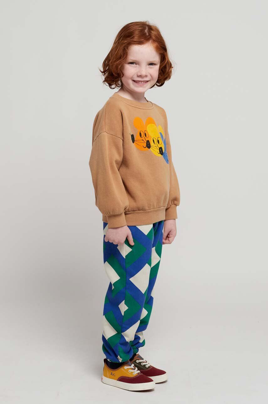 Bobo Choses pantaloni de trening din bumbac pentru copii culoarea alb modelator - Pled.ro