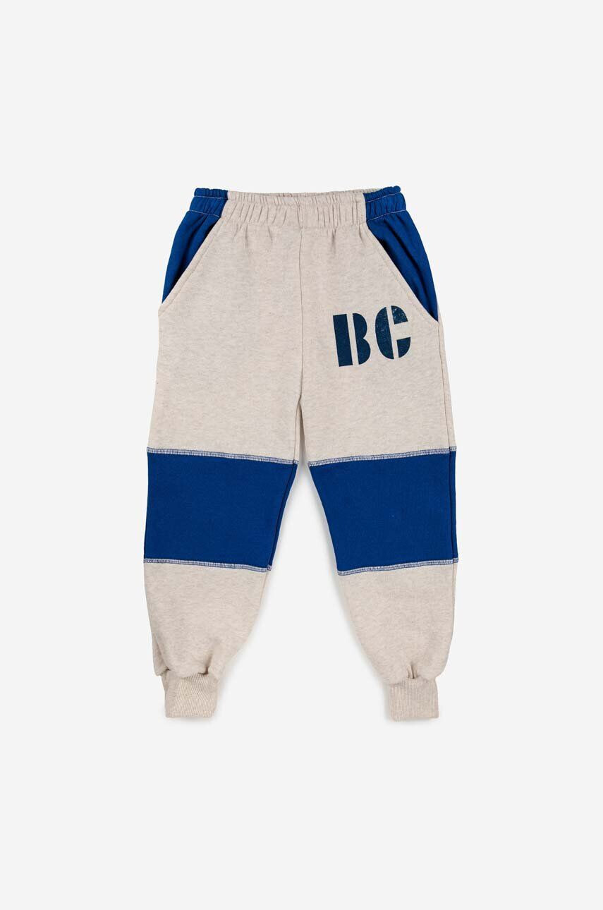 Bobo Choses pantaloni de trening din bumbac pentru copii culoarea bej modelator - Pled.ro