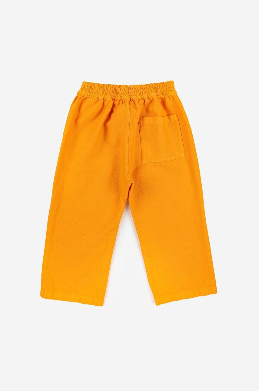 Bobo Choses pantaloni de trening din bumbac pentru copii culoarea portocaliu cu imprimeu - Pled.ro