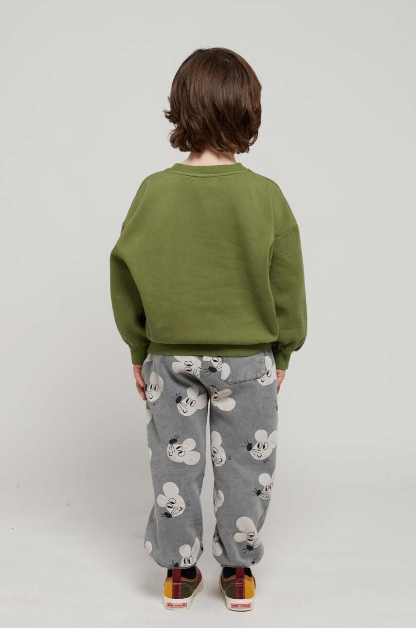 Bobo Choses pantaloni de trening din bumbac pentru copii culoarea gri modelator - Pled.ro