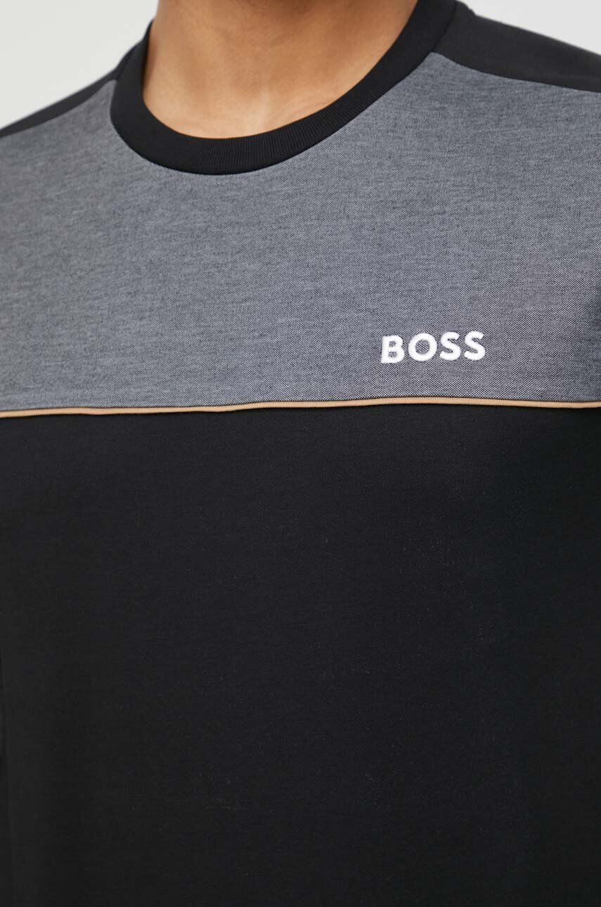 Boss bluza femei culoarea alb cu imprimeu - Pled.ro