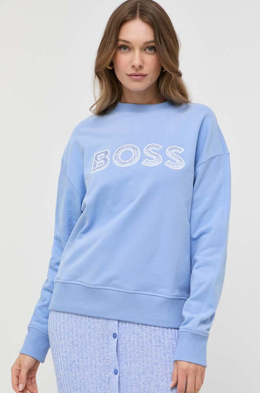 Boss bluza femei cu imprimeu - Pled.ro